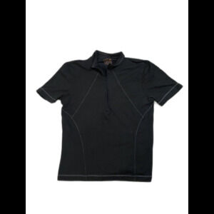 Ashworth Women’s Golf Mock Neck zip polo Black with accent stitching Small